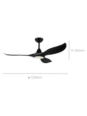 Eglo Black Cirali 52 Reversible LED Ceiling Fan - Image 4 of 5