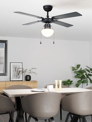 Eglo Black Fortaleza Wooden Ceiling Fan - Image 1 of 5