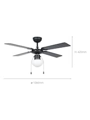 Eglo Black Fortaleza Wooden Ceiling Fan - Image 4 of 5