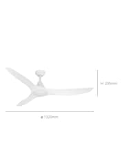 Eglo White Portsea LED Ceiling Fan - Image 4 of 5