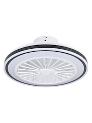 Eglo White Black Almeria Compact Ceiling Fan With Light - Image 2 of 5