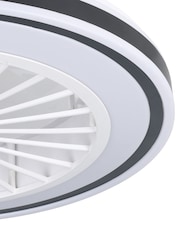 Eglo White Black Almeria Compact Ceiling Fan With Light - Image 3 of 5