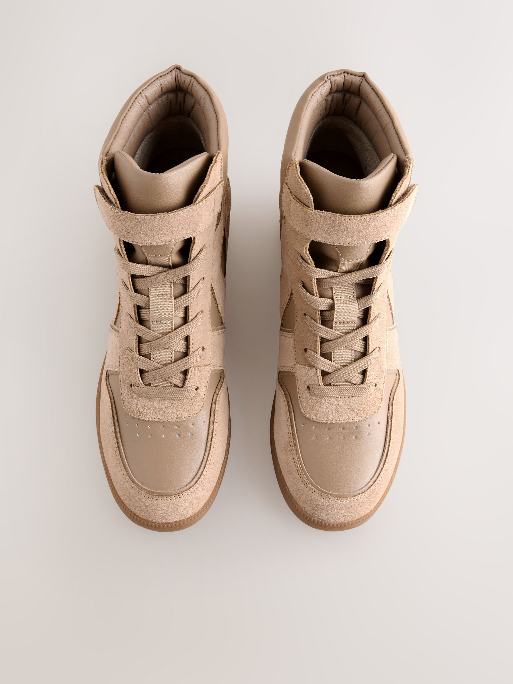 Buy Taupe Forever Comfort® Lace Up Wedge Trainers from the Next UK