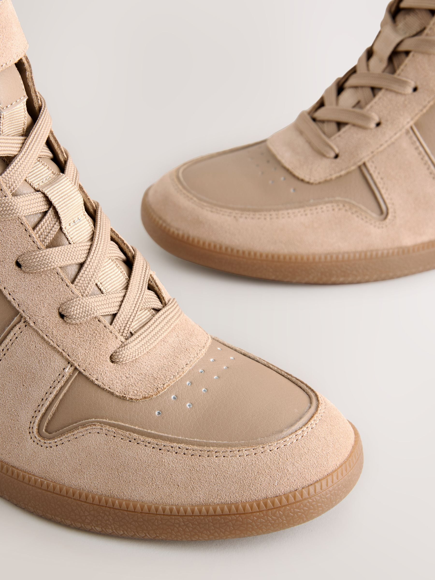 Buy Taupe Forever Comfort® Lace Up Wedge Trainers from Next USA