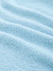 Blue Fluffy Teddy Cosy V-Neck Long Sleeve Jumper - Image 3 of 3