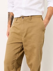 FatFace Mylor Light Stone Tapered Twill Trousers - Image 3 of 6