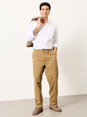 FatFace Mylor Light Stone Tapered Twill Trousers - Image 4 of 6