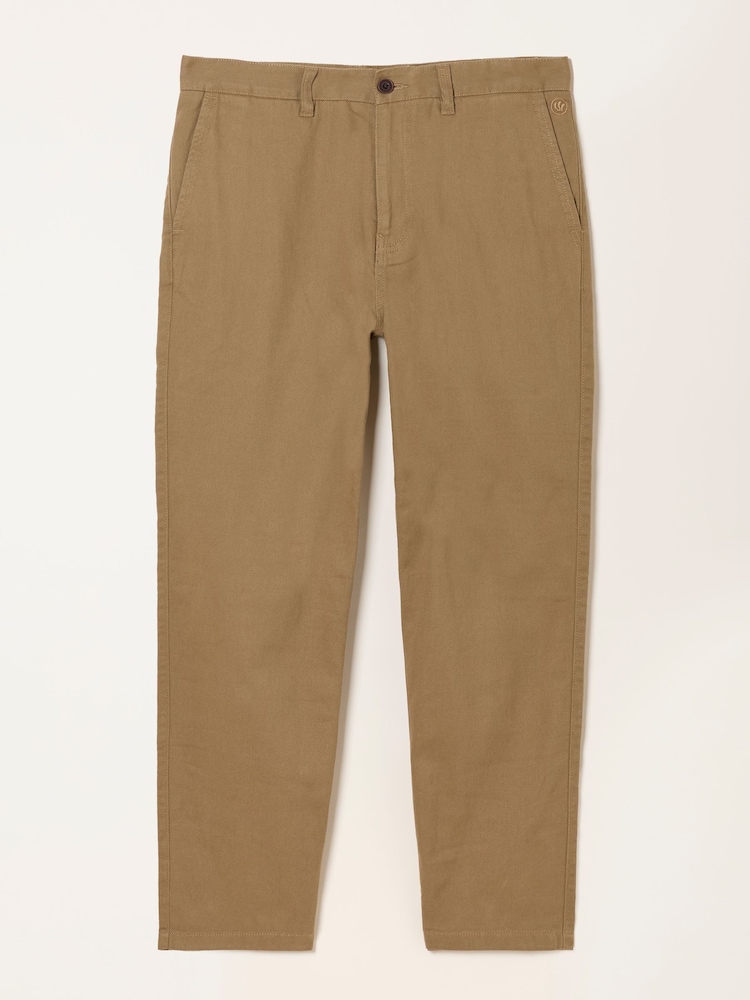 FatFace Mylor Light Stone Tapered Twill Trousers - Image 6 of 6