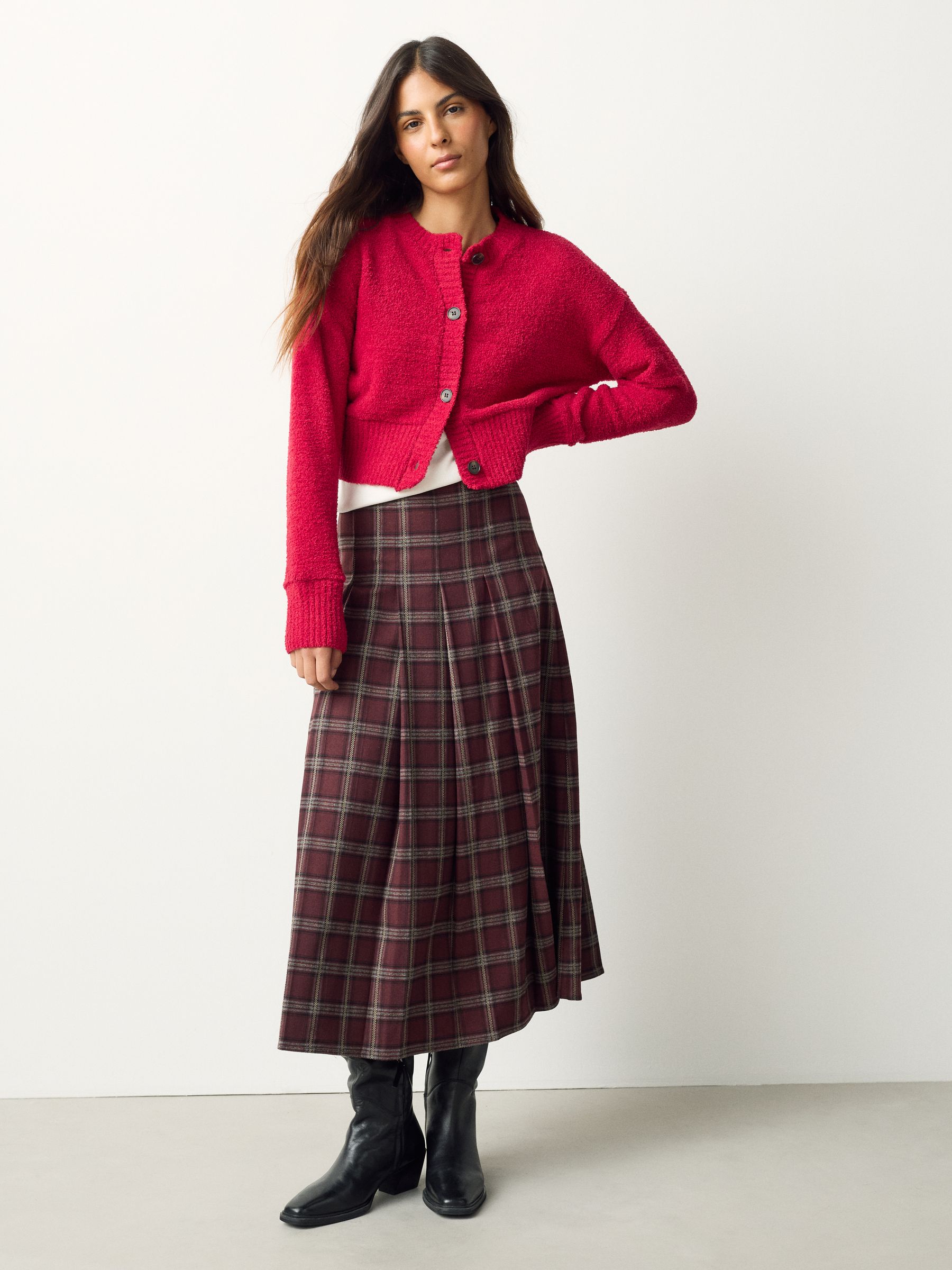 Buy Cherry Red Cosy Button Up Cardigan from Next USA