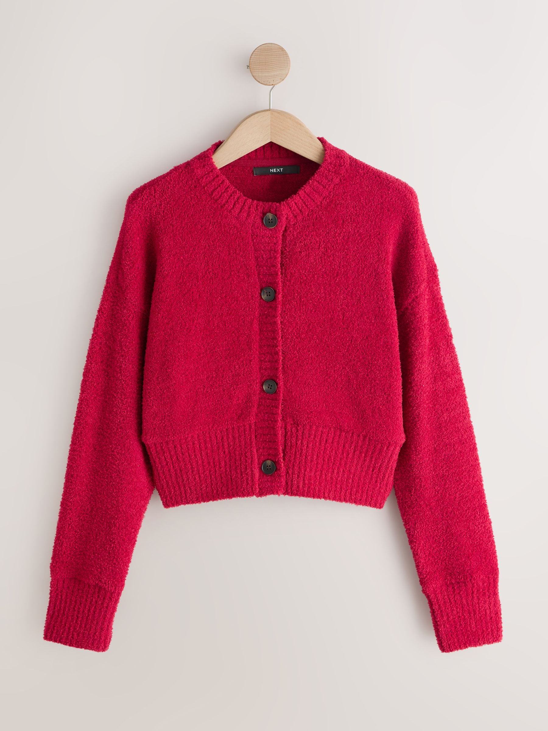 Buy Cherry Red Cosy Button Up Cardigan from Next USA
