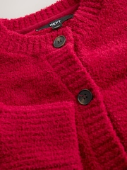 Cherry Red Cosy Button Up Cardigan - Image 8 of 9