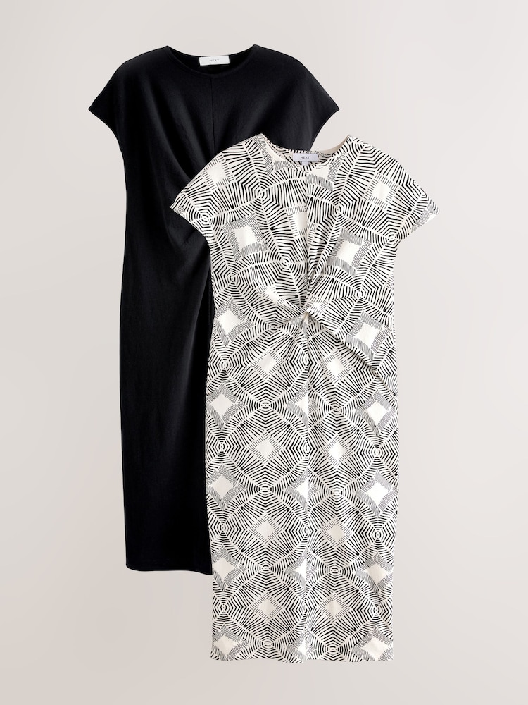 Preto/Branco - T-Shirt Dress 2 Pack - Imagem 1 de 9