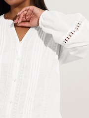 Yours Curve Slub Notchneck Blouse - Image 4 of 5