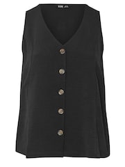 Yours Curve Black Airflow Waistcoat Vest - Image 5 of 5