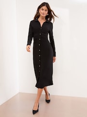 Lipsy Black/White Bardot Maxi Dress - Image 1 of 4