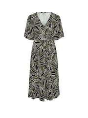 Yours Curve Green Wrap Dress - Image 5 of 5