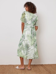 M&Co Green Mesh Short Sleeve Twist Front Dress - Image 3 of 5