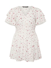 Yours Curve White Flutter Sleeve Top - Image 5 of 5