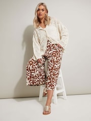 Yours Curve Brown Midaxi Culottes - Image 2 of 5