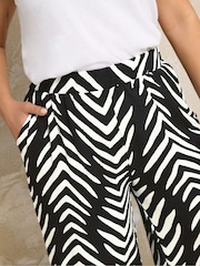 Yours Curve Black Jersey Wide Leg Trousers - Image 4 of 4