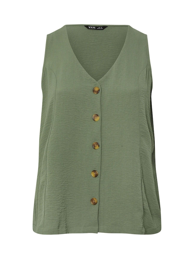 Yours Curve Green Airflow Waistcoat Vest - Image 5 of 5