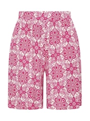Yours Curve Light Pink Jersey Shorts - Image 5 of 5