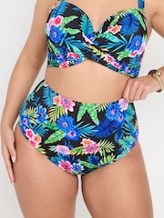 Yours Curve Black Rainbow High Waist Bikini Briefs - Image 2 of 6