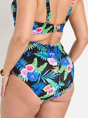 Yours Curve Black Rainbow High Waist Bikini Briefs - Image 3 of 6