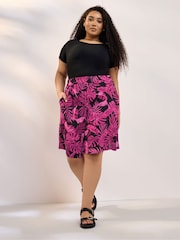 Yours Curve Pink Jersey Shorts - Image 2 of 5