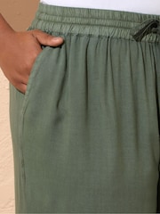 Yours Curve Green Chambray Culottes - Image 4 of 5