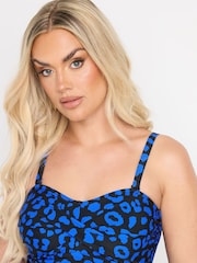 Yours Curve Premium Animal Print Bandeau Swimsuit - Imagen 5 de 7