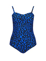Yours Curve Premium Animal Print Bandeau Swimsuit - Imagen 6 de 7