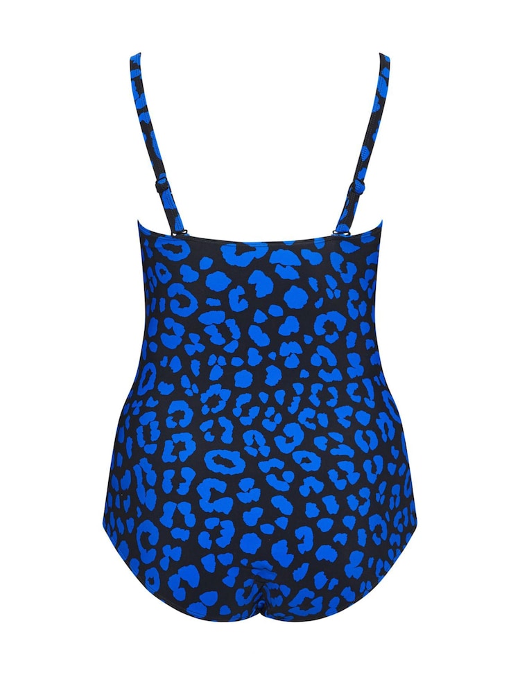 Yours Curve Premium Animal Print Bandeau Swimsuit - Imagen 7 de 7