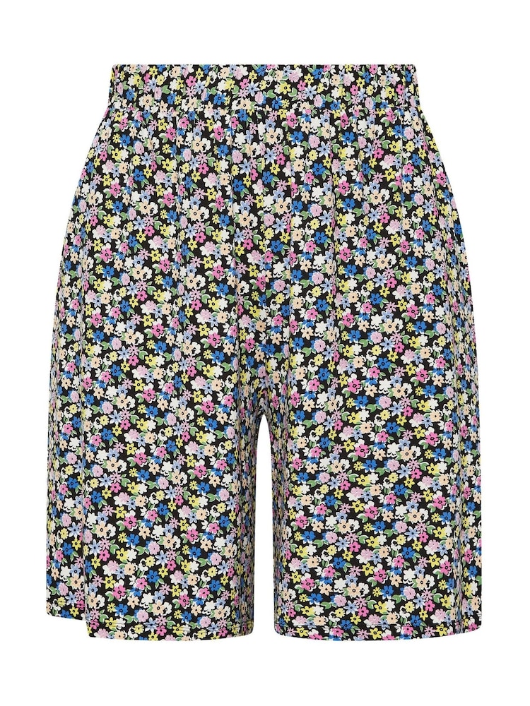 Yours Curve Blue Jersey Shorts - Image 5 of 5