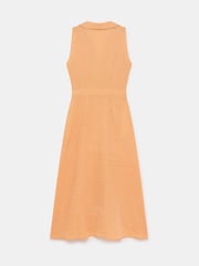 Mint Velvet Orange Striped Midi Dress - Image 8 of 8