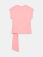 Mint Velvet Pink Tie Detail 100% Cotton T-Shirt - Image 7 of 8