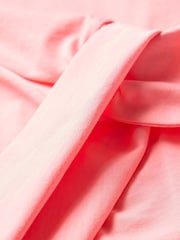 Mint Velvet Pink Tie Detail 100% Cotton T-Shirt - Image 8 of 8