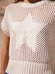 Mint Velvet White Knit Cotton jumper - Image 3 of 7