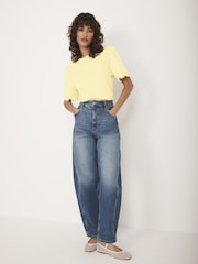 Mint Velvet Yellow Lace Trim T-Shirt - Image 3 of 8