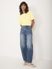 Mint Velvet Yellow Lace Trim T-Shirt - Image 5 of 8