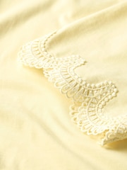 Mint Velvet Yellow Lace Trim T-Shirt - Image 8 of 8