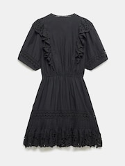 Кружевное платье мини с оборками Mint Velvet - Изображение 7 из 8