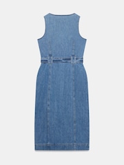 Mint Velvet Blue Denim Midi 100% Cotton Dress - Image 8 of 8