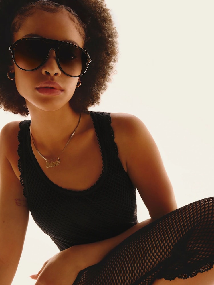 QUAY Animal Print Chart Topper Sunglass - Image 1 of 4