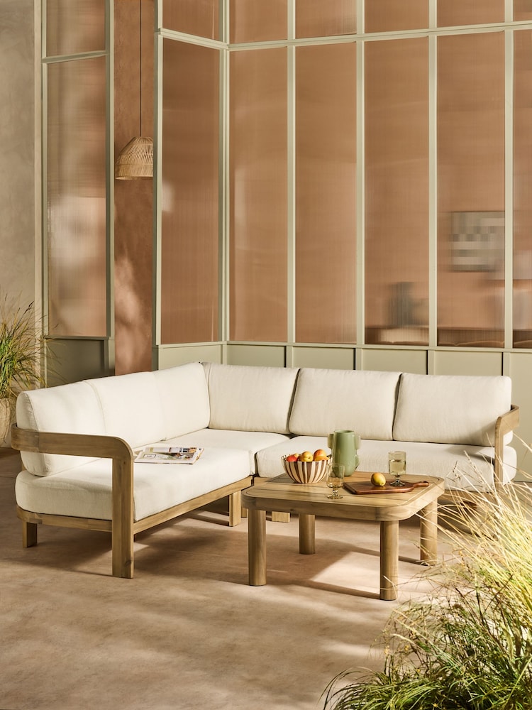 MADE.COM Off White Boucle Eliana Garden Corner Lounge Set - Image 1 of 5