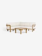 MADE.COM Off White Boucle Eliana Garden Corner Lounge Set - Image 4 of 5