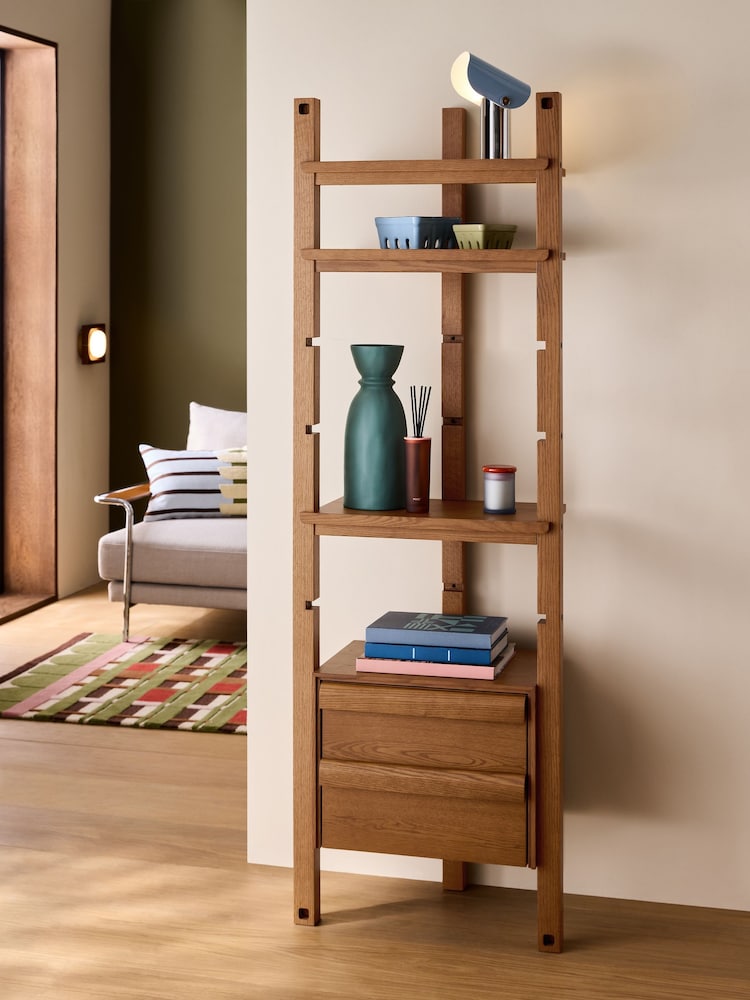 MADE.COM Oak Plinth Narrow Shelving - Image 2 of 8 MADE.COM Oak Plinth Narrow Shelving - Image 2 of 8