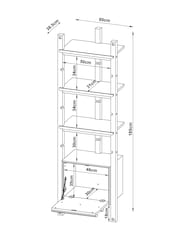 MADE.COM Oak Plinth Narrow Shelving - Image 4 of 8