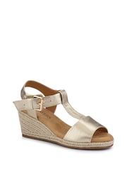 Pavers Gold Casual Buckled Espadrilles - Image 2 of 5