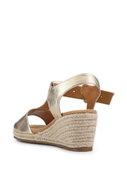 Pavers Gold Casual Buckled Espadrilles - Image 3 of 5